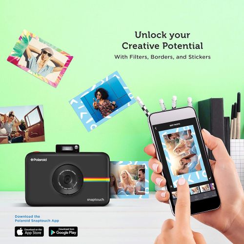 폴라로이드 Polaroid SNAP Touch 2.0  13MP Portable Instant Print Digital Photo Camera w/Built-In Touchscreen Display, Black