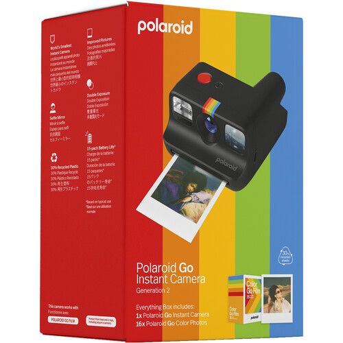 폴라로이드 Polaroid Go Generation 2 Instant Film Camera Everything Box (Black)