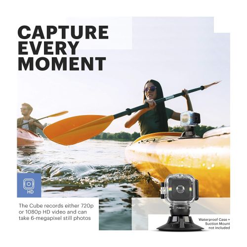 폴라로이드 Polaroid Cube Act II HD 1080P Mountable Weather-Resistant Lifestyle Action Video Camera (Red) 6MP Still Camera w/ Image Stabilization, Sound Recording, Low Light Capability & Other