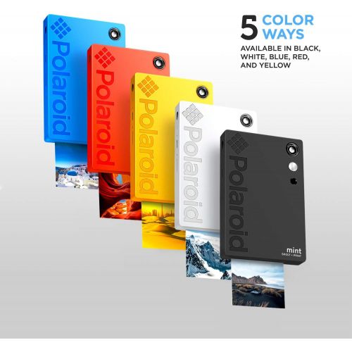 폴라로이드 Polaroid Mint Pocket Printer W/ Zink Zero Ink Technology & Built-In Bluetooth for Android & iOS Devices - Yellow