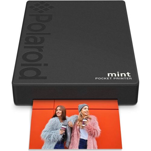 폴라로이드 Polaroid Mint Pocket Printer W/ Zink Zero Ink Technology & Built-In Bluetooth for Android & iOS Devices - Black