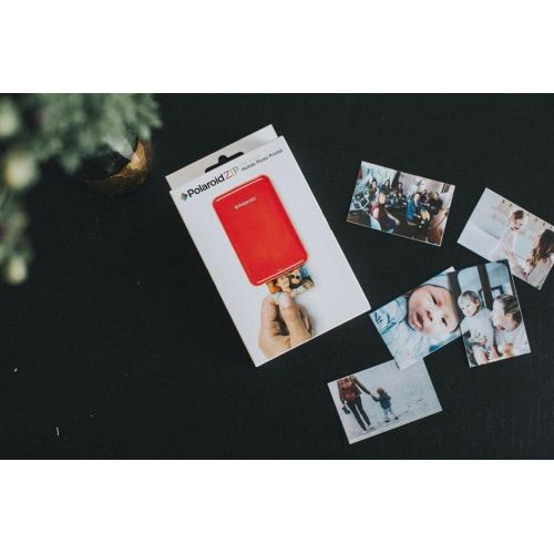 폴라로이드 Polaroid ZIP Wireless Mobile Photo Mini Printer (Red) Compatible w/ iOS & Android, NFC & Bluetooth Devices