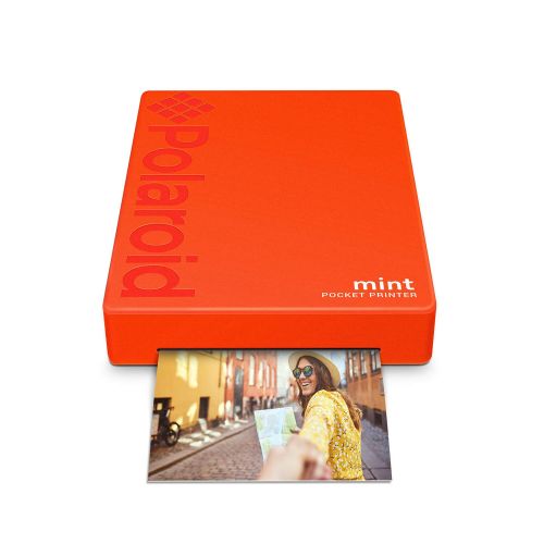 폴라로이드 Polaroid Mint Pocket Printer W/ Zink Zero Ink Technology & Built-In Bluetooth for Android & iOS Devices - Red