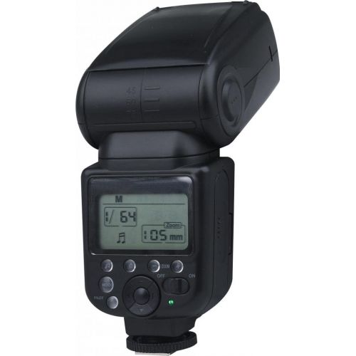 폴라로이드 Polaroid Wireless Power Zoom Bounce & Swivel Flash With LCD For Canon, Nikon, Panasonic, Olympus SLR Cameras - GN58