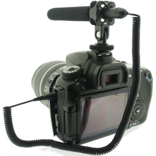 폴라로이드 Polaroid Pro Video Ultra Thin & Light Condenser Shotgun Microphone With Shock Mount For The Sony Alpha NEX-C3, 7, 5, 3, F3, SLT-A33, A35, A55, A57, A77, DSLR A100, A200, A230, A290