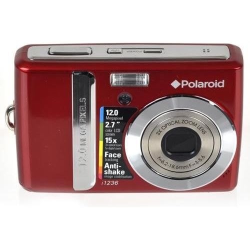 폴라로이드 Polaroid i1236 12MP 3X Optical/5x Digital Zoom Camera (Red)