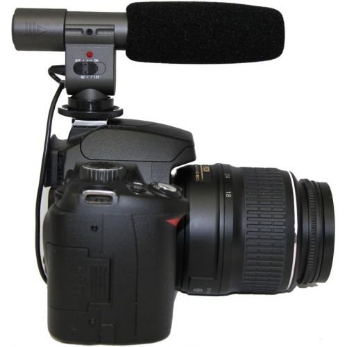 폴라로이드 Polaroid Pro Video Condenser Shotgun Microphone For The Canon Digital EOS Rebel T4i (650D), T3i (600D), T1i (500D), T2i (550D), XSI (450D), XS (1000D), XTI (400D), XT (350D), 1D C,