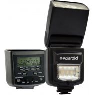 Polaroid PL-160DN Studio Series Digital Power Zoom TTL Shoe Mount AF Dua Flash With LCD Display + Built In LED Video Light For The Nikon D40, D40x, D50, D60, D70, D80, D90, D100, D