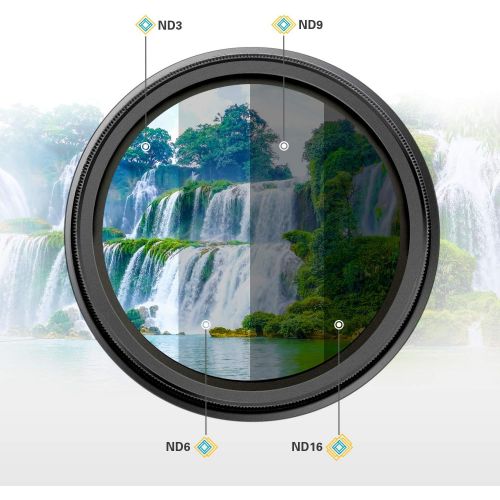 폴라로이드 Polaroid Optics 40.5mm Multi-Coated Neutral Density Fader Filter  Variable Range ND2-ND2000 Superior Optical Quality  Compatible w/ All Popular Camera Lens Models