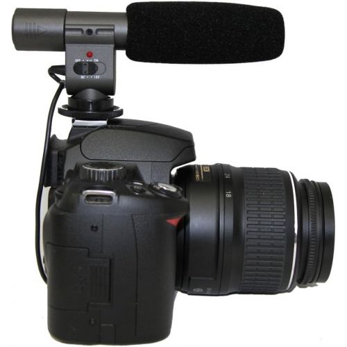폴라로이드 Polaroid Pro Video Condenser Shotgun Microphone For The Olympus Evolt PEN-E-PL3, PEN E-P3, E-PM1, PEN E-P2, E-PL1, E-PL2, E-P3, E-PL3, E-PM1, GX1, OM-D E-M5, E-30, E-300, E-330, E-