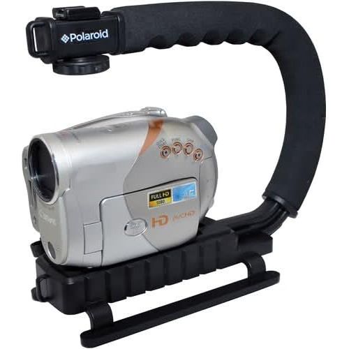 폴라로이드 Polaroid Sure-GRIP Professional Camera / Camcorder Action Stabilizing Handle Mount For The Nikon 1 J1, J2, J3, V1, V2, V3, S1, D40, D40x, D50, D60, D70, D80, D90, D100, D200, D300,