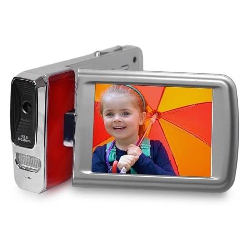 폴라로이드 Polaroid ID1440CL-RED-TRU 14MP 4x Zoom Digital Camcorder with 2.7-Inch LCD Screen (Red)