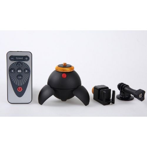 폴라로이드 Polaroid Rechargeable Panorama Eyeball Head w/Remote Control 360º Rotation  Includes Attachments for GoPro Action Cameras, Bluetooth Devices, Smartphones & Tripod Mounted Cameras