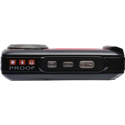 폴라로이드 Polaroid iXX090 Dual Screen Shock & Waterproof Digital Camera (Red)