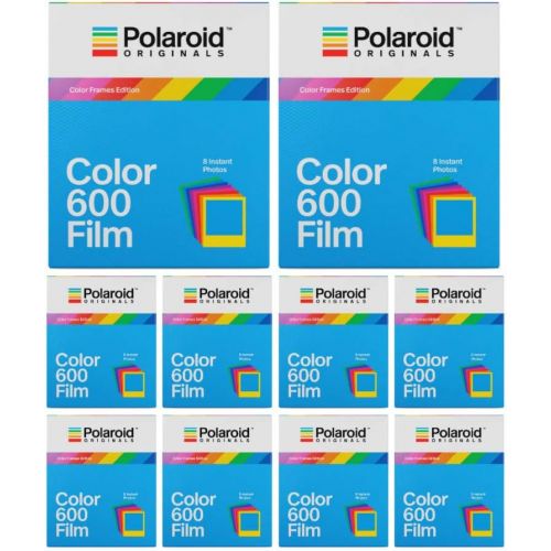 폴라로이드 Polaroid Originals Color Frames Edition Instant Film for 600 Cameras Bundle (80 Exposures)