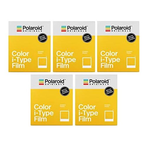 폴라로이드 Polaroid Originals Note This Edition Color Instant Film for i-Type Cameras Bundle (40 Exposures) (5 Items)