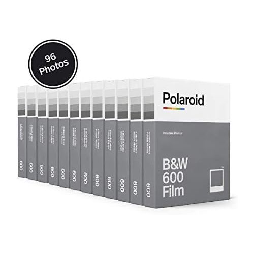 폴라로이드 Polaroid Originals Polaroid Black & White Film for 600, 12 Pack, 96 Photos (6091)