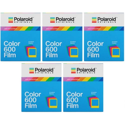 폴라로이드 Polaroid Originals Color Frames Edition Instant Film for 600 Cameras Bundle (40 Exposures)