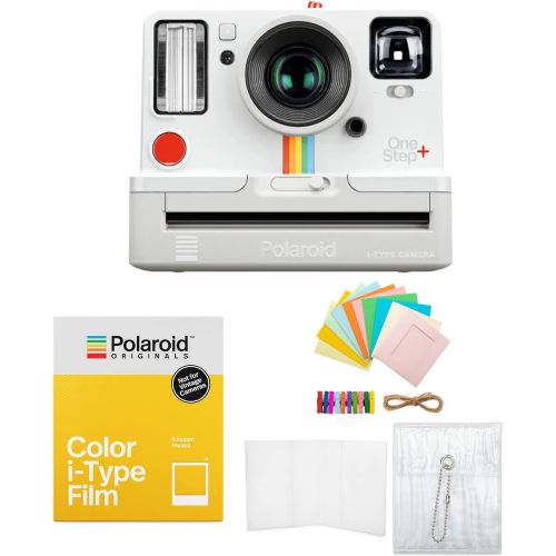 폴라로이드 Polaroid Originals OneStep+ Viewfinder i-Type Camera (White) with i-Type Color Film Bundle (3 Items)