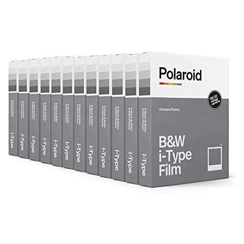 폴라로이드 Polaroid Originals Polaroid Black & White Film for I-Type, 12 Pack, 96 Photos (6090)