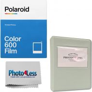 Polaroid Color Film for 600 (8 Sheets) + Grey Album - Holds 32 Photos + Cloth