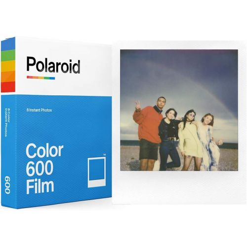 폴라로이드 Polaroid Color Film for 600 (8 Sheets) + Grey Album - Holds 32 Photos + Cloth