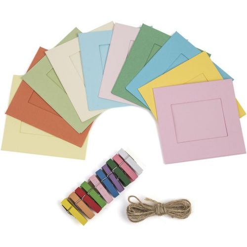 폴라로이드 Polaroid Holiday Accessory Gift Bundle for HP Sprocket, Prynt Instant Printer - 7 Fun Colorful Sticker Sets + 10 Hanging Frames Kit + Neck/Hand Strap