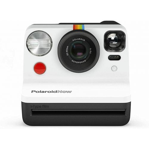 폴라로이드 Polaroid Originals Now Viewfinder i-Type Instant Camera (Black & White) Bundle w/Color & B&W Instant Film & Polaroid Accessory Kit (4 Items)