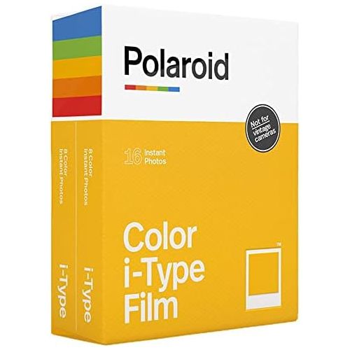 폴라로이드 Polaroid Now i-Type Instant Camera - Pink + Polaroid Color i-Type Film (16 Sheets) + Black Album + Neck Strap - Gift Bundle
