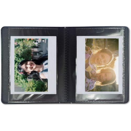 폴라로이드 Polaroid Now i-Type Instant Camera - Pink + Polaroid Color i-Type Film (16 Sheets) + Black Album + Neck Strap - Gift Bundle