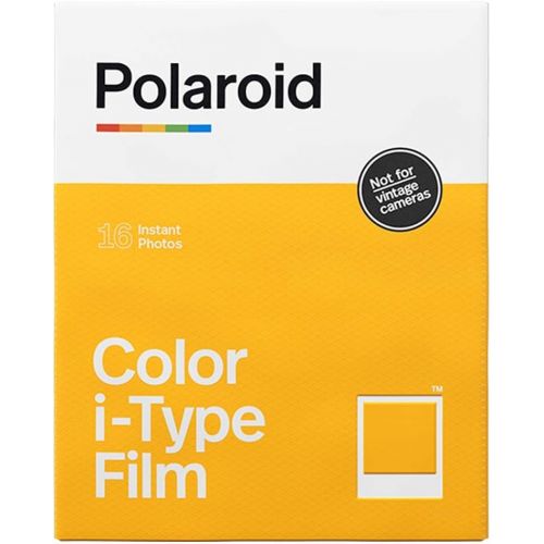 폴라로이드 Polaroid Now i-Type Instant Camera - White + Polaroid Color Film for i-Type - Double Pack + Grey Album + Colorful Neck Strap