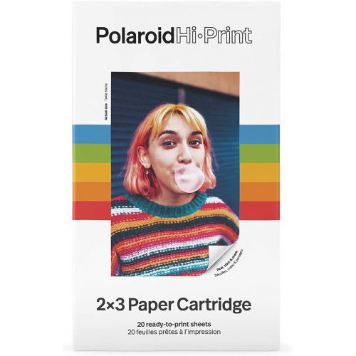 폴라로이드 Polaroid Hi-Print 2X3 Paper Cartridge 20 sheets + Purple Album Holds 64 Photos