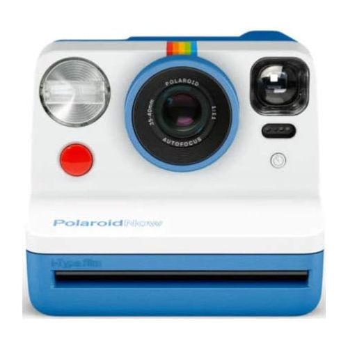 폴라로이드 Polaroid Originals Now Viewfinder i-Type Instant Camera (Blue) with i-Type Films and Accessory Bundle (3 Items)