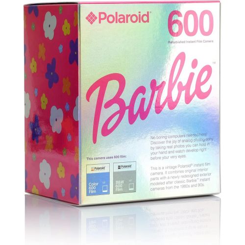 폴라로이드 Polaroid Originals Polaroid 600 Barbie Throwback Instant Camera w/ B&W 600 Film & Accessory Bundle (3 Items)