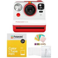 Polaroid Originals Now Viewfinder i-Type Instant Camera (Red) with i-Type Films and Accessory Bundle (3 Items)