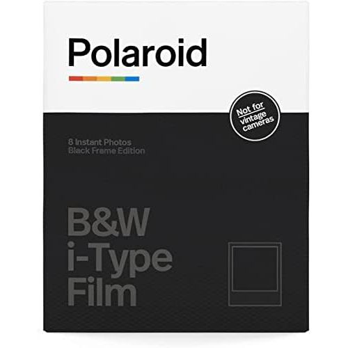 폴라로이드 Polaroid B&W i-Type Instant Film ? Black Frame Edition 8 Exposures + Black Album Holds 32 Photos