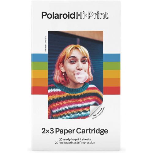 폴라로이드 Polaroid Hi-Print 2X3 Paper Cartridge 20 Sheets -2 Pack + Album Holds 128 Photos
