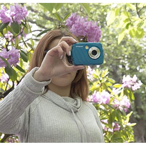 폴라로이드 Polaroid IS048 Waterproof Instant Sharing 16 MP Digital Portable Handheld Action Camera, Teal