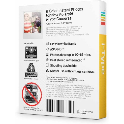 폴라로이드 [아마존베스트]Polaroid Originals Polaroid Instant Film Color Film for I-TYPE, White (4668)