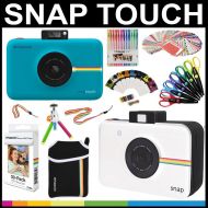 Polaroid Snap Touch Instant Camera Gift Bundle+ ZINK Paper (30 Sheets) + Snap Themed Scrapbook + Pouch + 6 Edged Scissors + 100 Sticker Border Frames + Gel Pens + Hanging Frames +