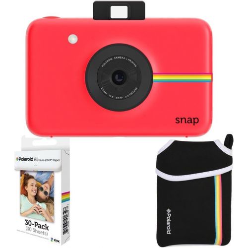 폴라로이드 Polaroid Snap Instant Camera + 2x3 Zink Paper (30 Pack) + Neoprene Pouch