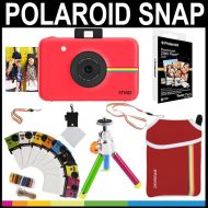 Polaroid Snap Instant Camera (Black) + 2x3 Zink Paper (20 Pack) + Neoprene Pouch + Photo Frames + Accessory Bundle