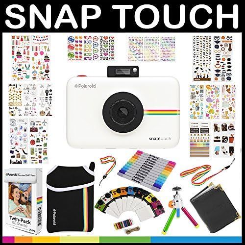 폴라로이드 Polaroid Snap Touch Instant Camera Gift Bundle Zink Paper 9 Unique Colorful Sticker Photo Album Accessories