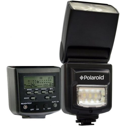 폴라로이드 Polaroid PL-160DC Studio Series Digital Power Zoom TTL Shoe Mount AF Dua Flash With LCD Display + Built In LED Video Light For The Canon Digital EOS Rebel T4i (650D), T3 (1100D), T