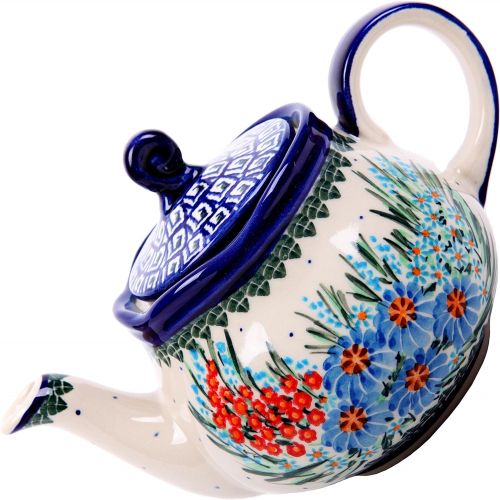  Polish Pottery Ceramika Boleslawiec 0105/169 Teapot Fruti, 3-1/4-Cup