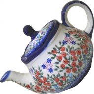 Polish Pottery Ceramika Boleslawiec 0105/282 Teapot Fruti, 3-1/4-Cup, Royal Blue Patterns