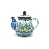 Polish Pottery Gallery Polish Pottery Gooseneck Teapot - 20 oz. - Blue Bells