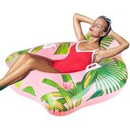 Polita Pool Float, Inflatable Pool Floats Adult with Cup Holder, Multi-Purpose 40 Large Size Floaties, Comfortable and Sturdiness Back Support, Beach Floats for Adults Come with 2