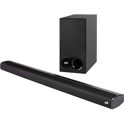  [아마존베스트]Polk Audio Signa S2 Ultra-Slim Universal TV Sound Bar with Wireless Subwoofer, Bluetooth Enabled Music Streaming, Black