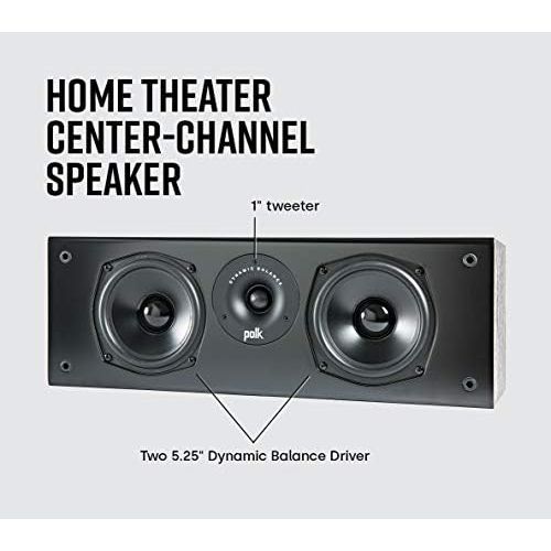  [아마존베스트]Polk Audio T30 100 Watt Home Theater Center Channel Speaker (Single) - Premium Sound at a Great Value | Dolby and DTS Surround